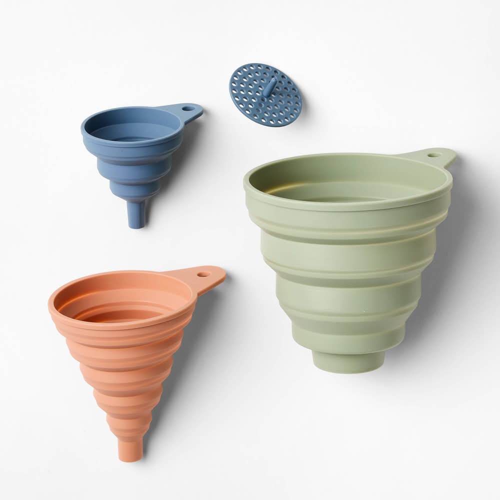Figmint Silicone Collapsible Funnel Set (4 ct)