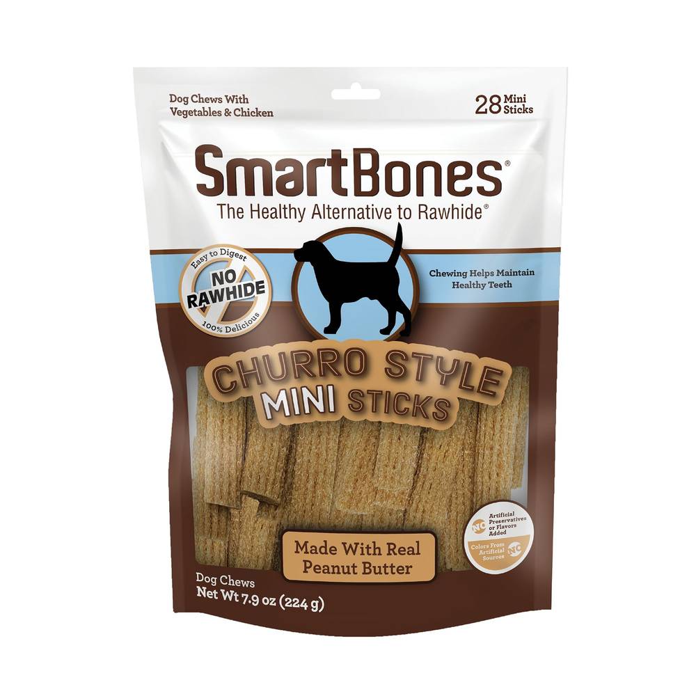 Smartbones Churro Style Mini Sticks Dog Chews (peanut butter)