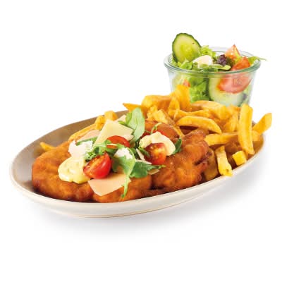 Loaded Italiaanse kipschnitzel menu