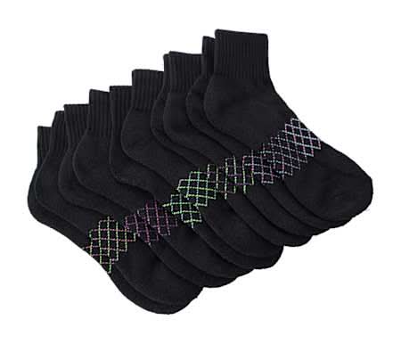 Juniors Series-8 Fitness™ Performance Qtr Crew Socks 5-Pairs