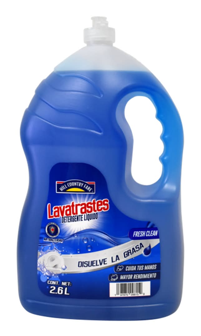 Hill Country Fare · Detergente líquido lavatrastes, fresh clean (2,6 L)