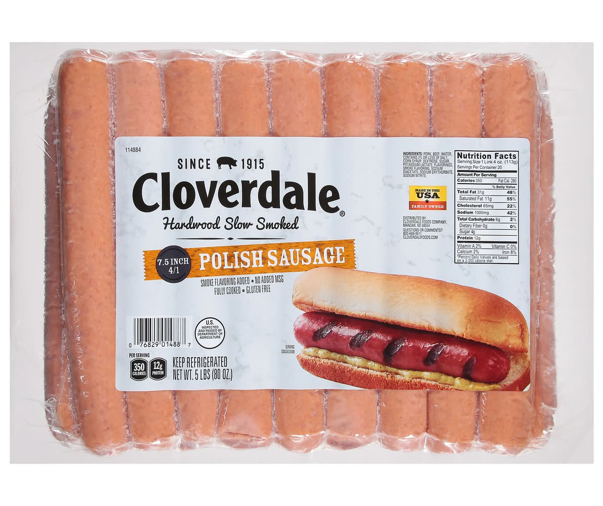 Cloverdale Polish Sausage (5 lbs)