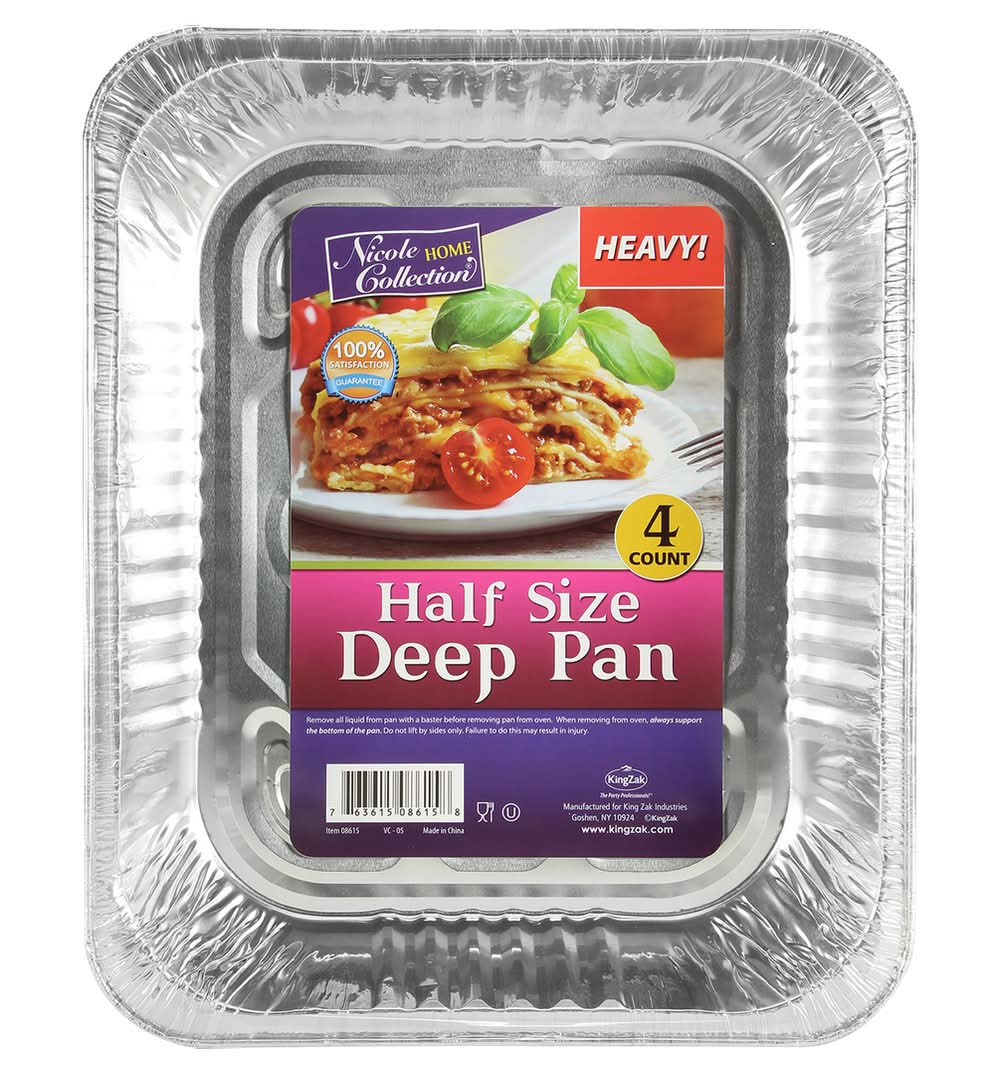 Nicole Home Collection Half Size Deep Pan (4 ct)