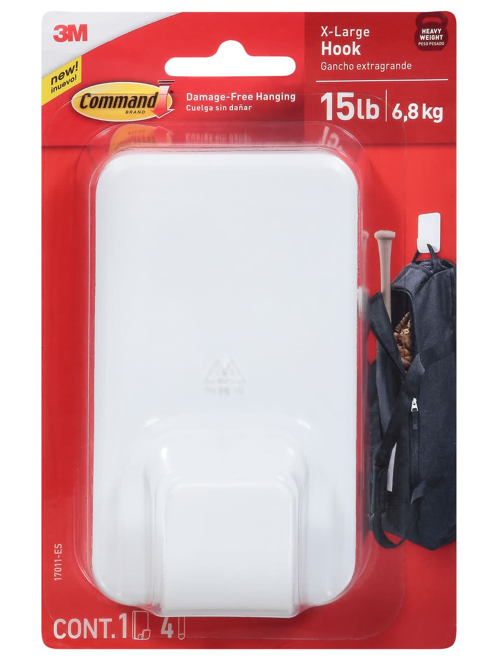 3M Command Hook, X-Large, White