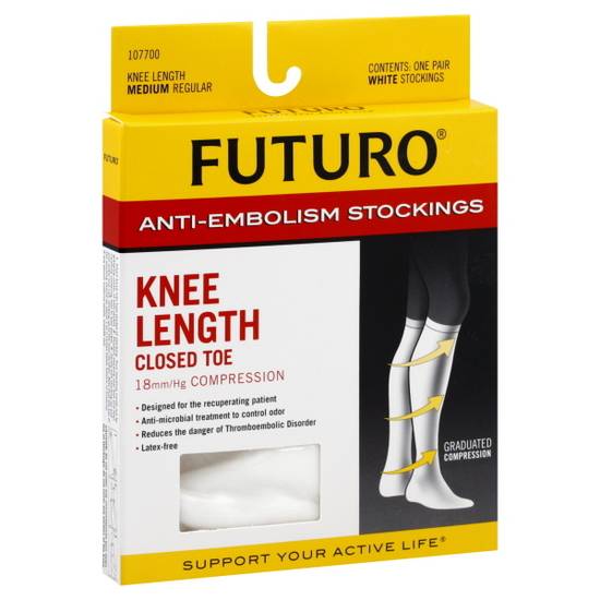 Futuro Anti-Embolism Stockings Knee Length Closed Toe (18mm)