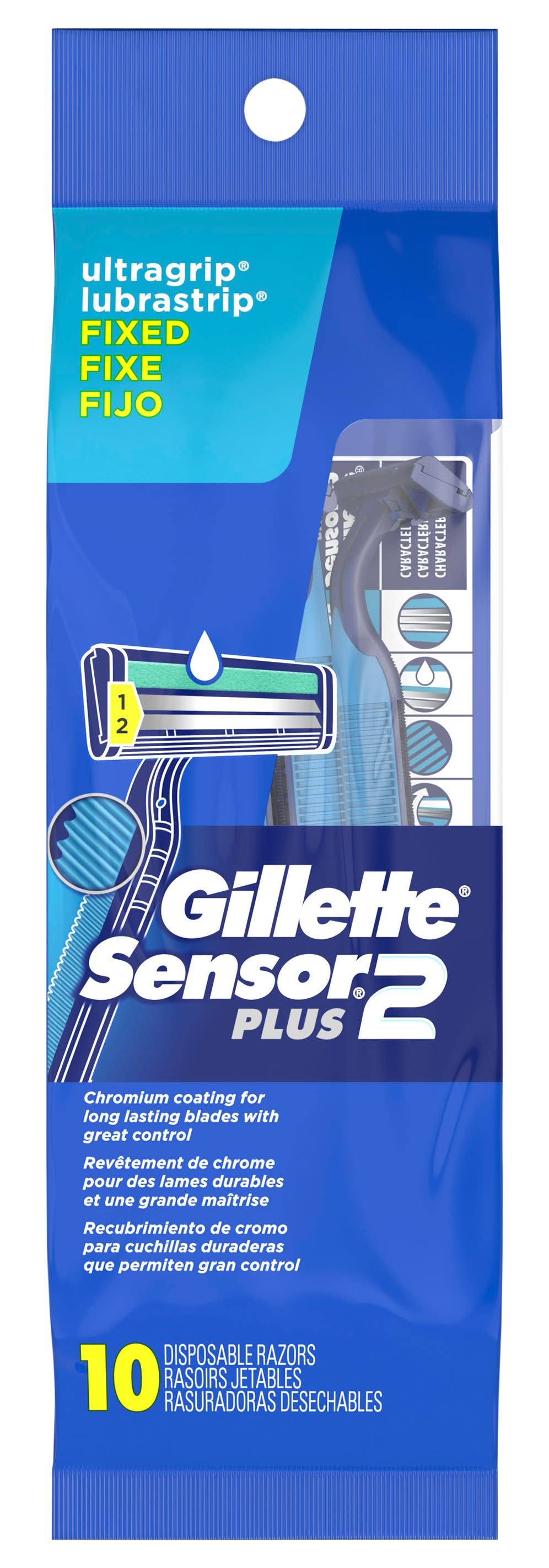 Gillette Sensor2 Disposable Shaving Razors, Men (3.2 oz, 10 ct)