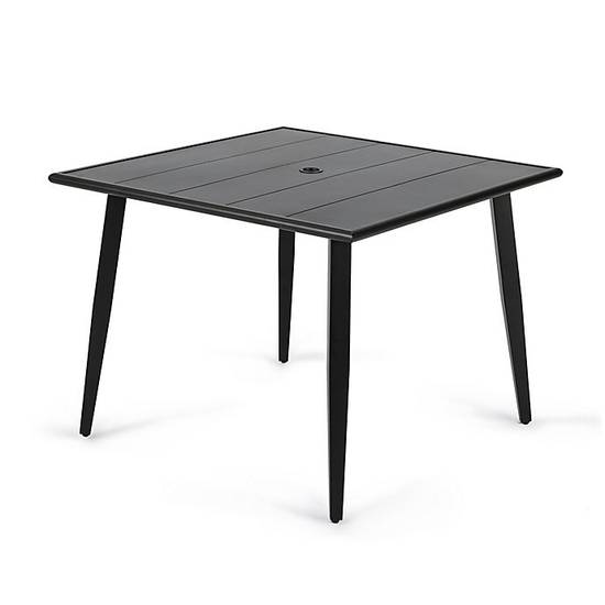 Elin Outdoor Dining Table in Matte Black
