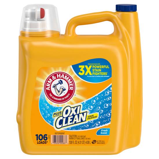 Arm & Hammer Plus Oxiclean Liquid Laundry Detergent (106 ct)