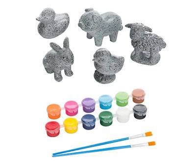 Color Pops Farmhouse Animals Paint-Your-Own Rocks Kit
