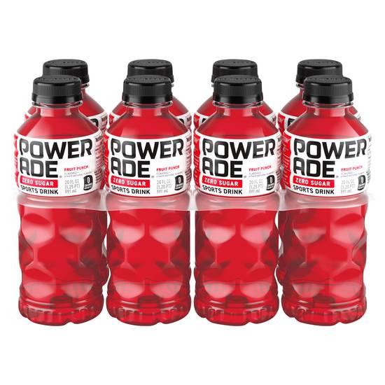 Powerade Zero Sugar Fruit Punch Sports Drink, (8 ct, 20 fl oz)