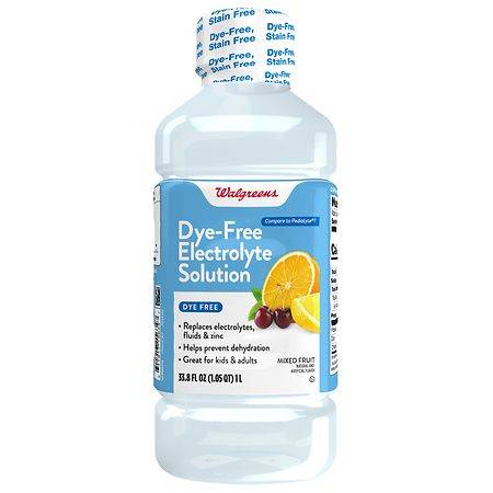 Walgreens Electrolyte Solution, Dye-Free Mixed Fruit - 33.8 fl oz