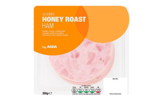 Asda Honey Roast Ham 10 Slices 300g