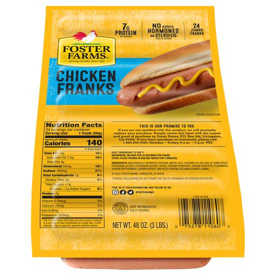 Foster Farms Chicken Franks Value pack