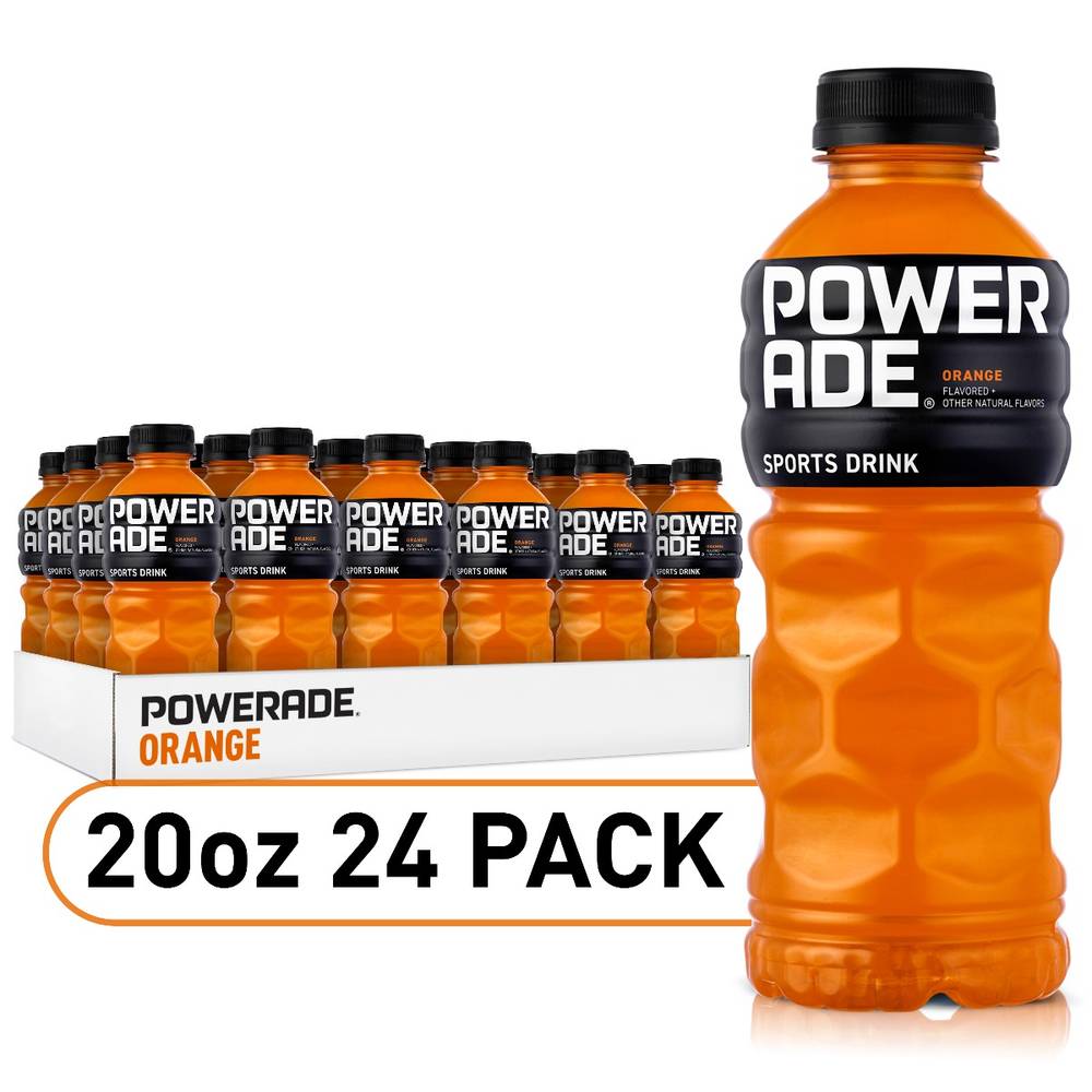 POWERADE Orange Bottles, 20 fl oz, 8 Pack, 3 Sets (1X24|1 Unit per Case)
