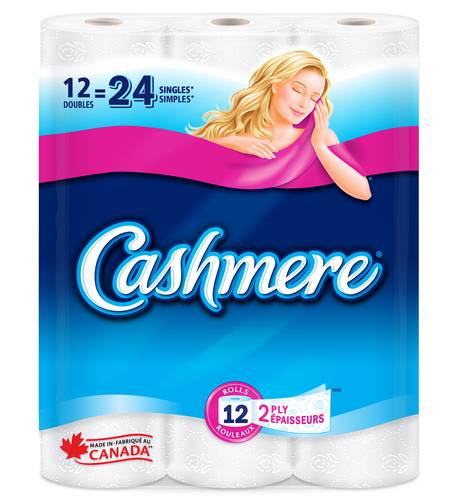 Cashmere 2 Play Bathroom Tissue Rolls, 9.9x10.1 cm, White (12 ct)