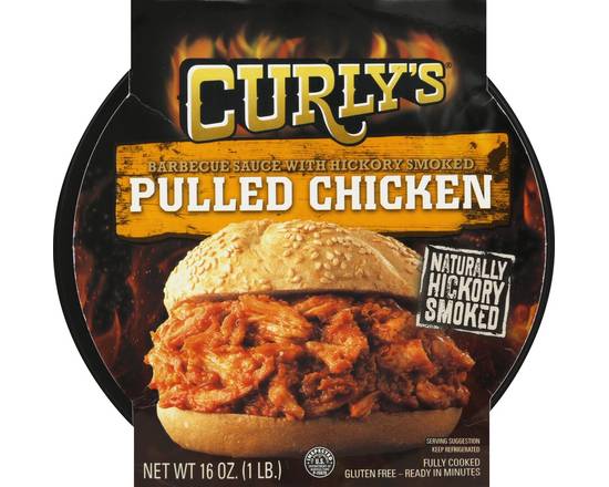 Curly's · Pulled Chicken Barbecue Sauce with Hickory Smoked (16 oz)