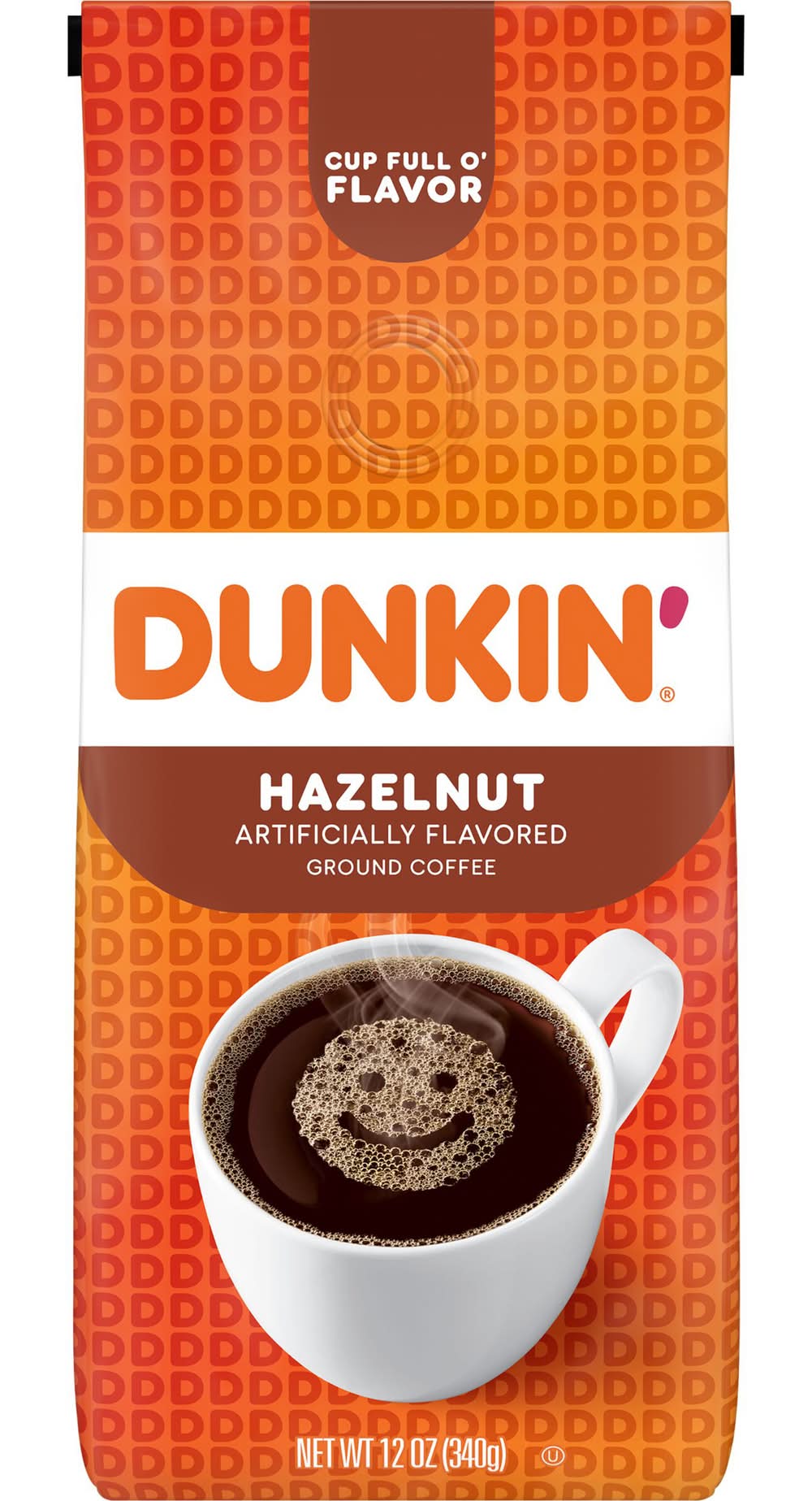 Dunkin' Medium Roast Ground Coffee, Hazelnut (12 oz)