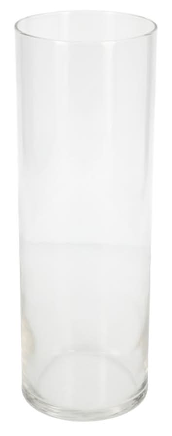 Glass Cylinder Vases, 10.5 in, Clear