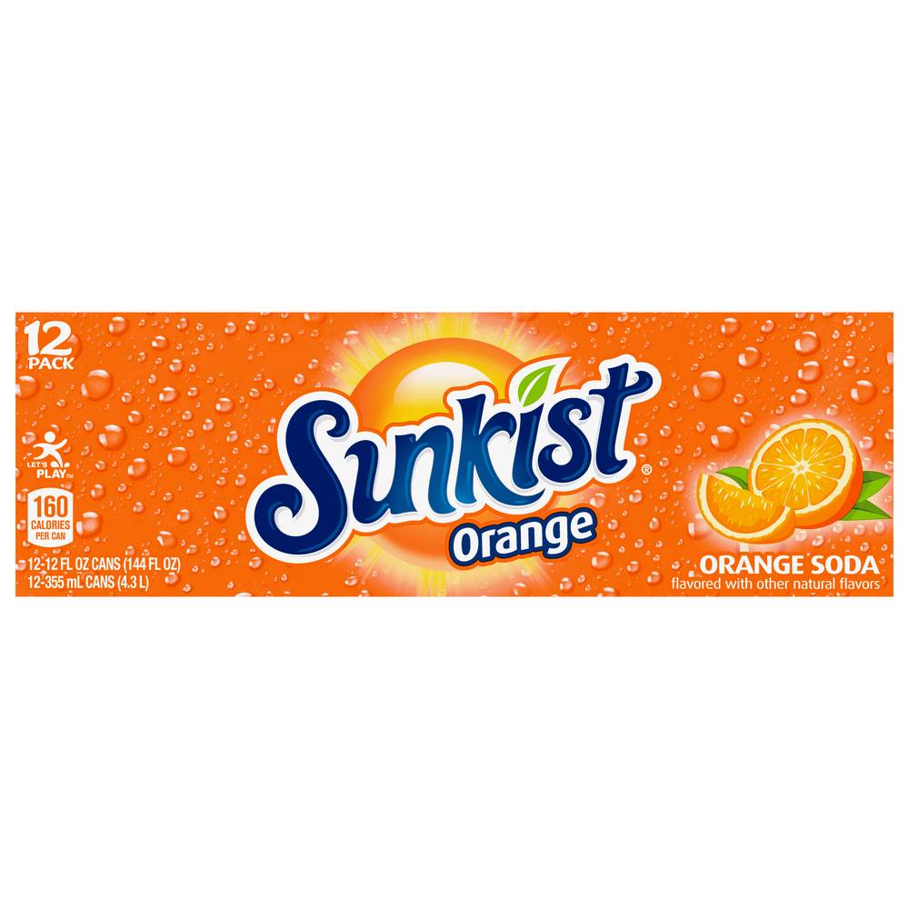 Sunkist Orange Soda (12 x 12 fl oz)