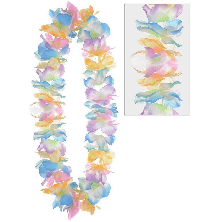 Tie-Dye Fabric Flower Lei Necklace