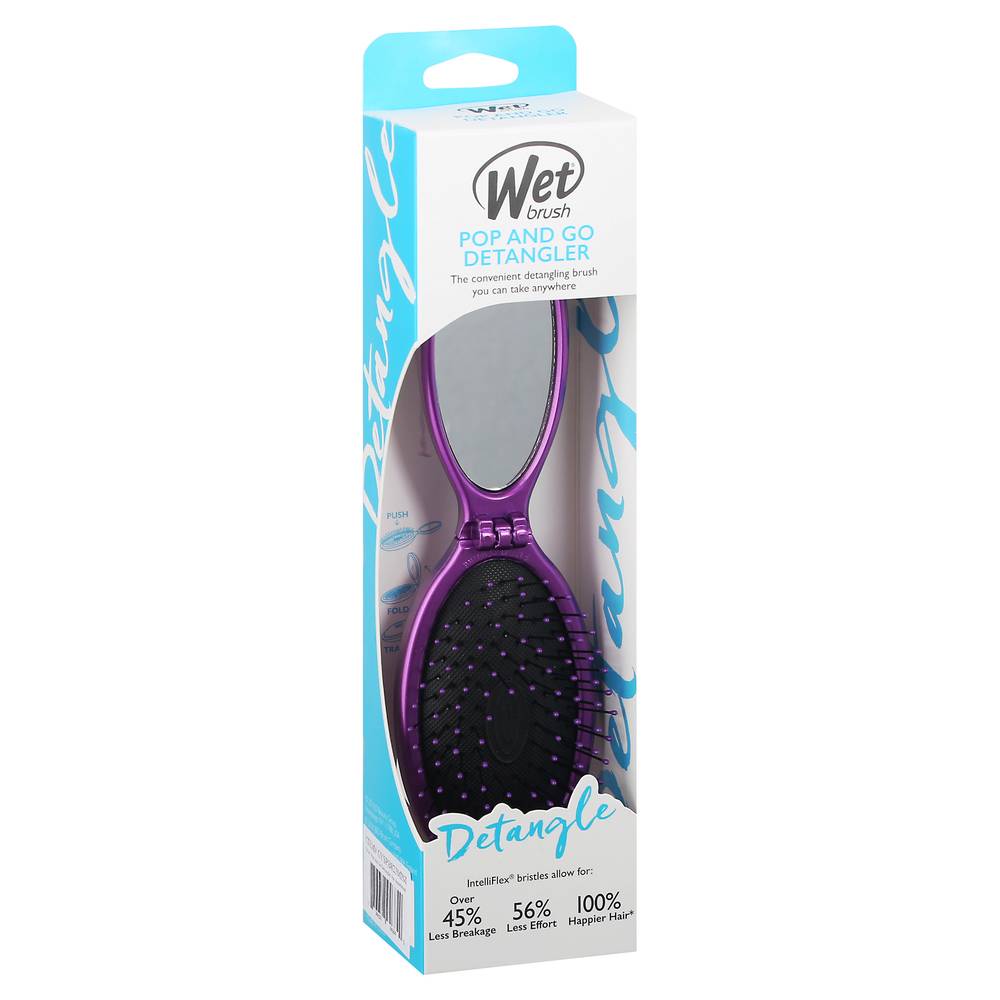 Wet Brush Pop & Go Detangler Hair Brush With Mirror (1 ct)