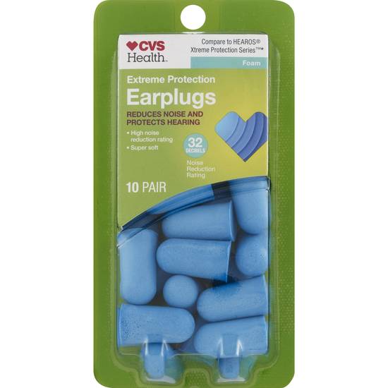 CVS Health Extreme Protection Earplugs, 10 Pair