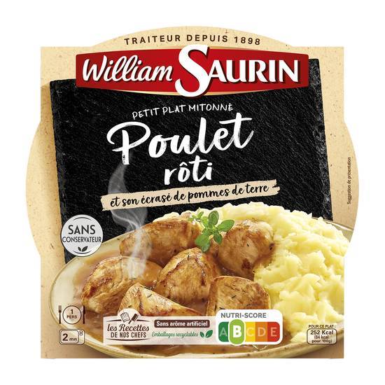 Poulet rôti et pommes de terre william saurin - 300g