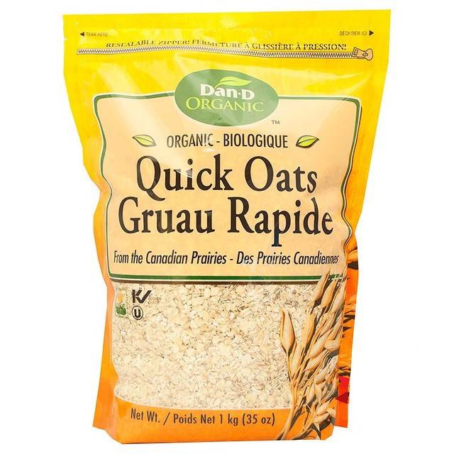 Dan D Pak Organic Quick Oats (1 kg)