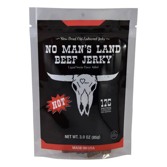 No Man's Land Hot Beef Jerky 3oz
