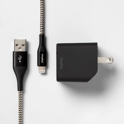 Heyday 2 Port Wall Charger 15w Usb C and 5w Usb a, Black