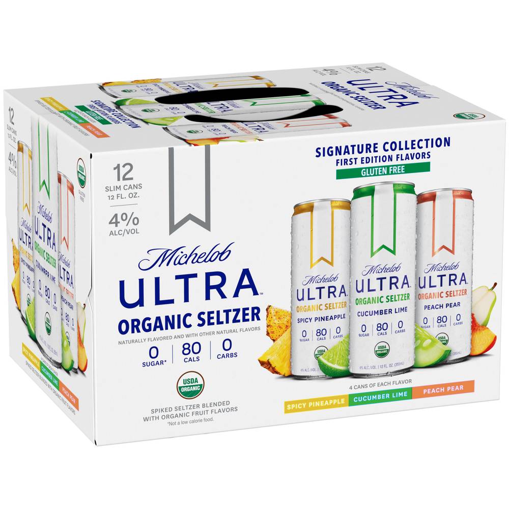 Michelob Ultra Signature Collection Organic Hard Seltzer (12 pack, 12 fl oz)