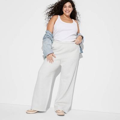 Wild Fable High Rise Straight Leg Sweatpants, Xxl, Heather Gray