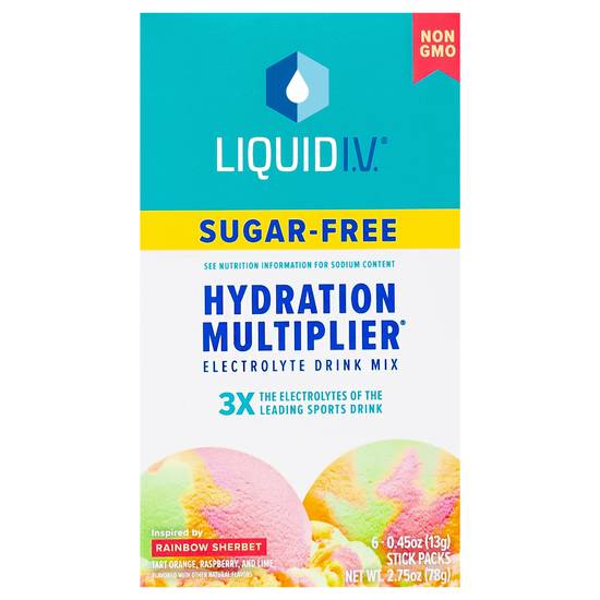 Liquid I.v. Sugar-Free Hydration Multiplier Electrolyte Drink Mix packs (2.7 oz)