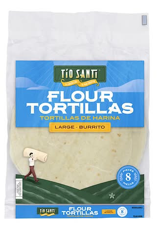 Tío Santi Flour Tortillas, 10" (20 oz, 8 ct)
