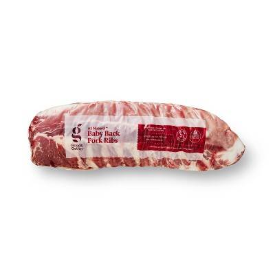 Baby Back Pork Ribs - 3.02-4.02 lbs - price per lb - Good & Gather™