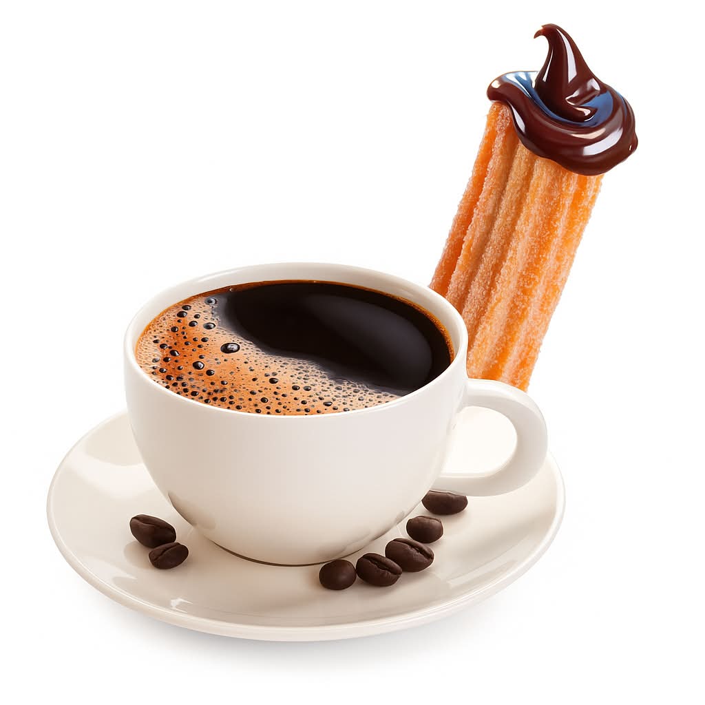 Comienza Un Dulce Día - 1 Churro Relleno ➕ 1 Café de Olla