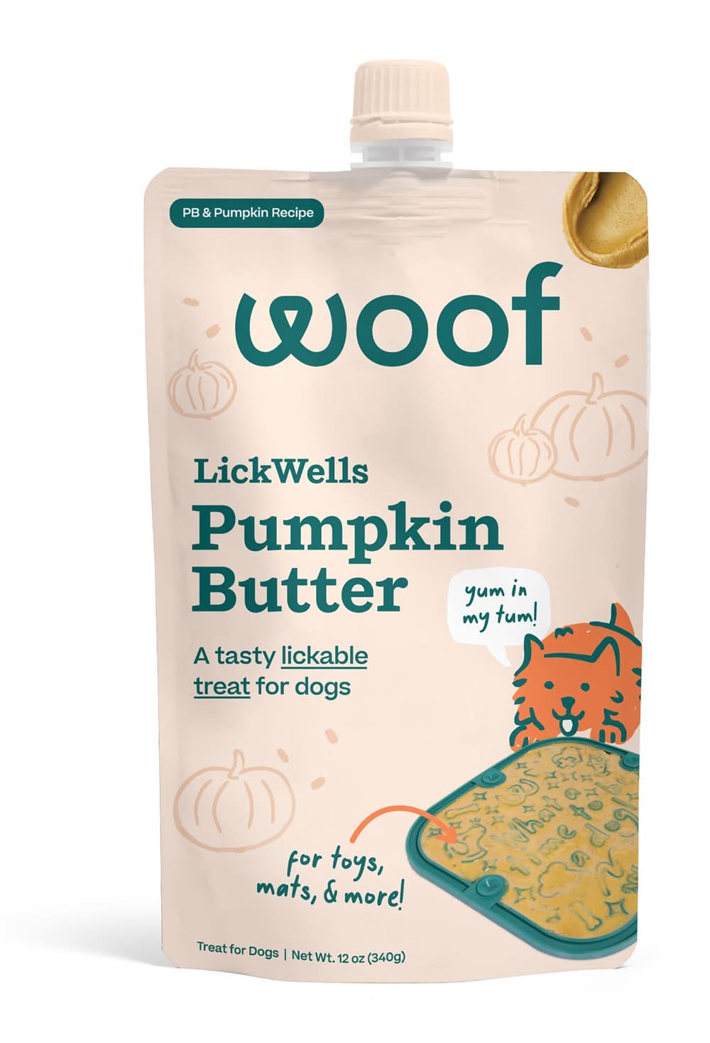 WOOF LickMat Pumpkin LickMix