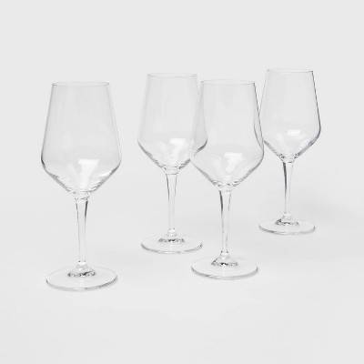 Threshold 15 Oz Capacity Atherton Wine Glasses, Clear (4 ct)