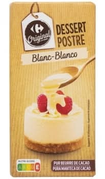 Chocolate blanco especial postres Carrefour Original 200 g.