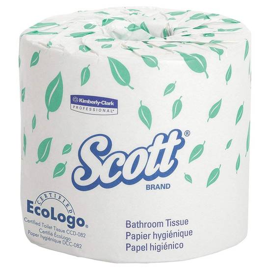White Scott 2-Ply Standard Roll Bath Tissue
