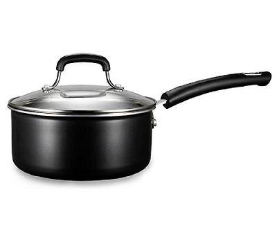 Real Living 3-Quart Non-Stick Rivet Handle Saucepan, Black