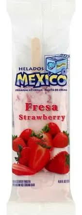 Helados Mexico Fresa Ice Cream Bars 4oz Unit
