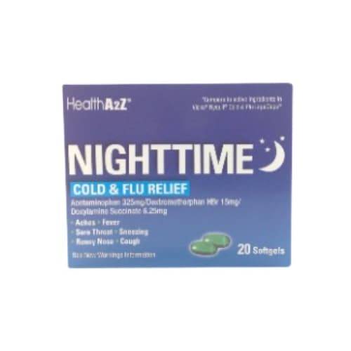 HealthA2Z Nighttime Cold & Flu Relief (3.6 oz)