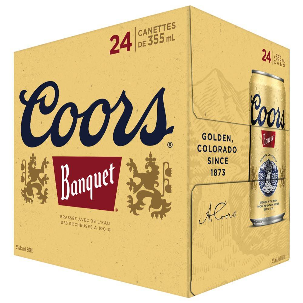Coors Banquet Lager Beer (24 x 355 ml)