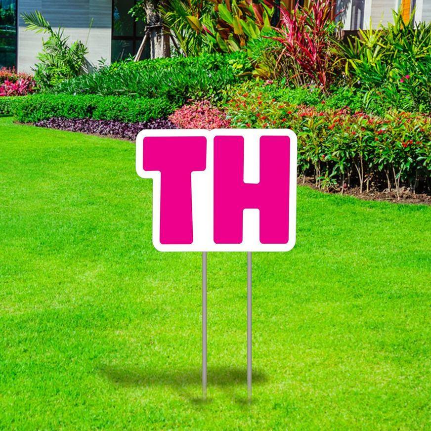 Pink Ordinal Indicator (ST) Corrugated Plastic Yard Sign, 12in