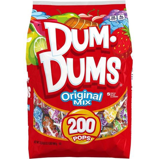 Dum Dum Original Mix Lollipops, 2.1lbs, 200ct