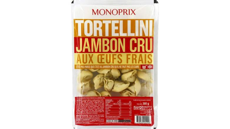 Monoprix - Tortellini jambon cru aux oeufs frais