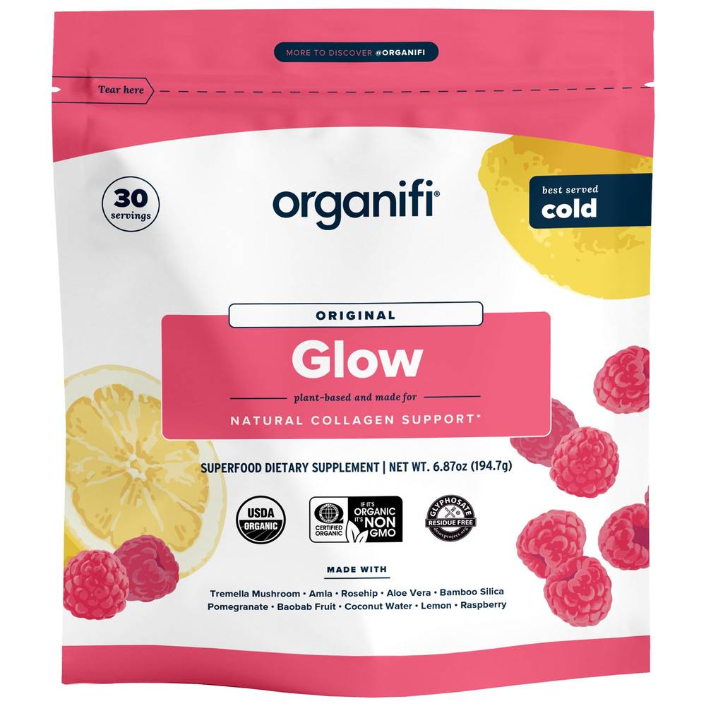 Organifi Glow - Raspberry Lemonade(6.87 Ounces Powder)