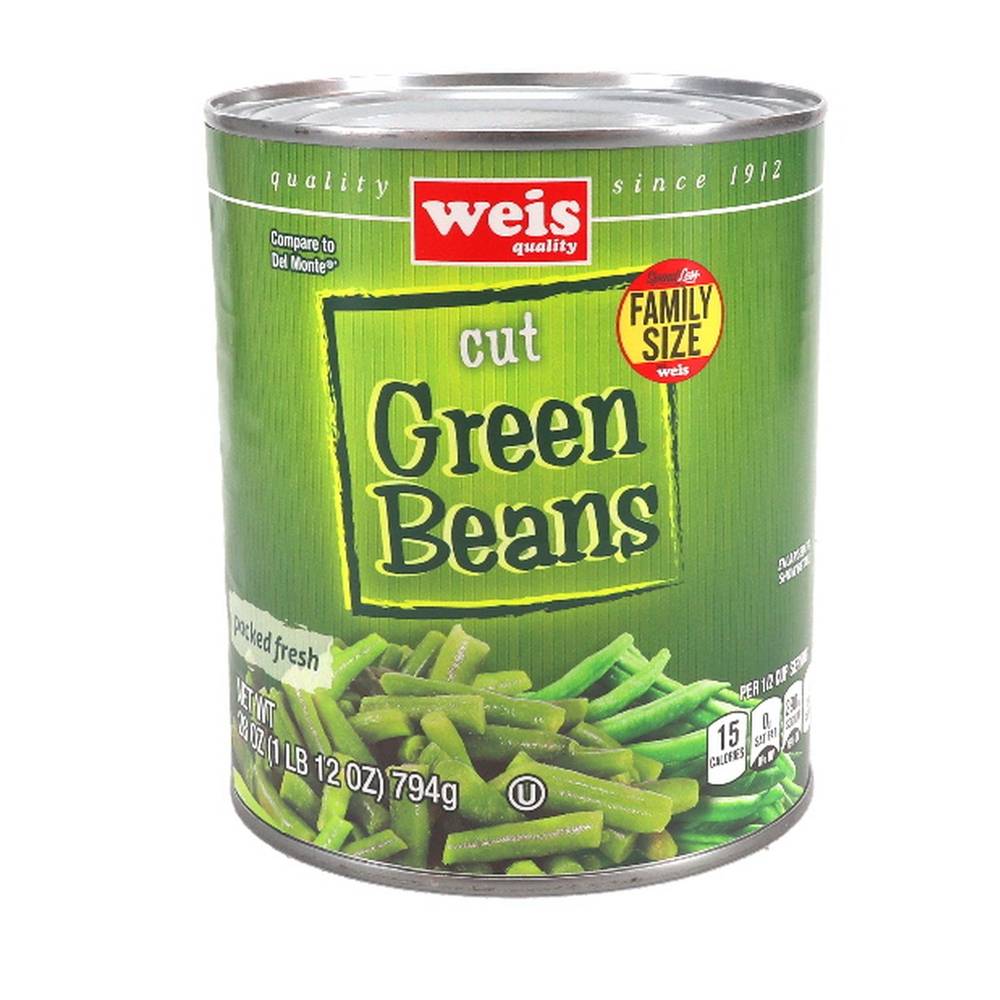 Weis Family Size Quality Cut Green Beans (28 oz)