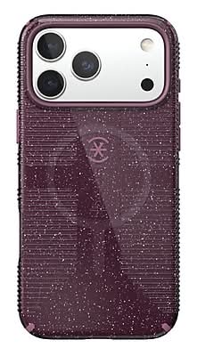 Speck CandyShell Grip MagSafe Phone Case for iPhone 17 Pro Max, Plumberry Glitter (150999-3270)